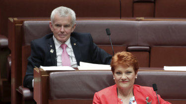 One Nation senators Malcolm Roberts and Pauline Hanson also voted to repeal the legislation.