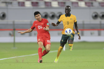 Awer Mabil scored Australia’s first goal after 24 minutes but he could have got his name on the scoresheet even earlier.
