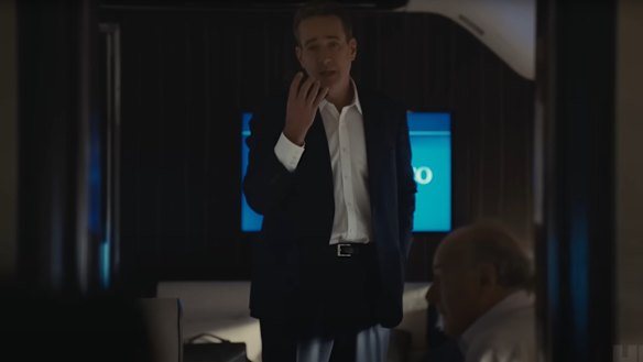 Welsh actor Matthew Macfadyen on the set of Succession.