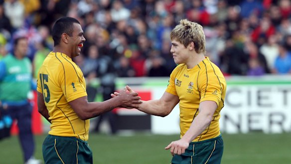 Amigos: Kurtley Beale and James O'Connor at the 2011 Rugby World Cup in New Zealand. 