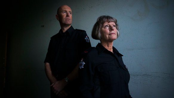 Adrian Lovelace and Frances Egan were among the hundreds of firefighters exposed to toxic fumes and contamination at the West Footscray industrial blaze.