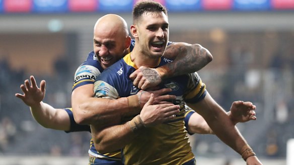 Ryan Matterson (right) is back and happier than ever at the Eels.
