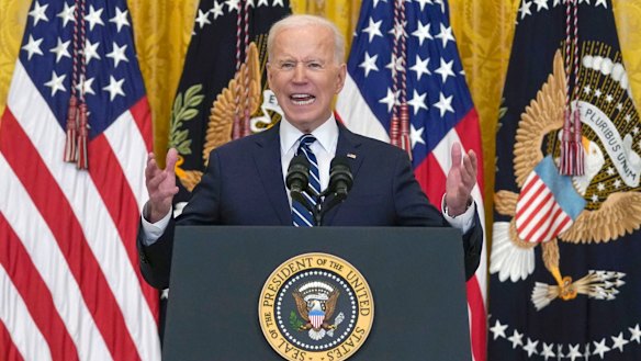 Biden said the plan would allow the US to beat China and tackle the climate crisis. 