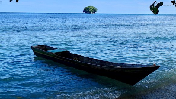 View from Kawa village, north-west Seram, one of the last islands before the big jump to the Australian continent.