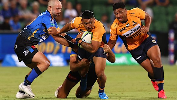 Brumbies centre Len Ikitau was outstanding in his team’s opening round win over the Western Force.