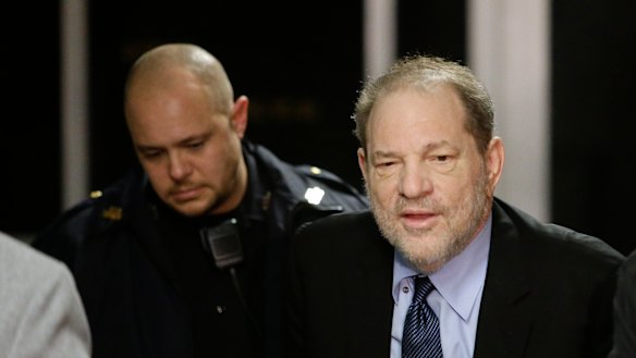 Harvey Weinstein leaves his trial on charges of rape on Tuesday.