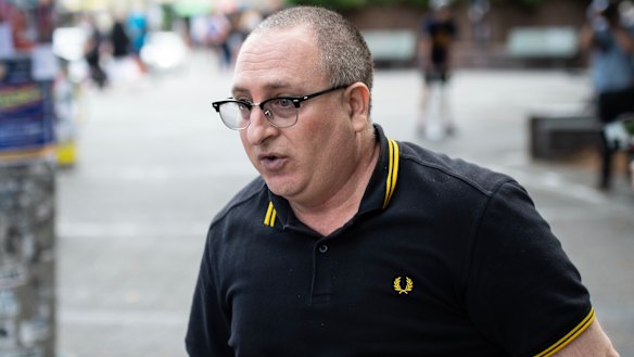 Alleged neo-Nazi troll Nathan Sykes after his arrest in Sydney.