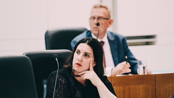 Canberra Liberal Giulia Jones was critical of new failure to protect laws that will force all adults - including priests - to report child abuse or face jail. 