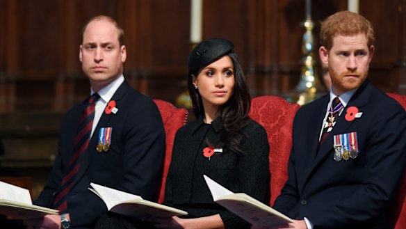 William returned to royal duties by joining Prince Harry and Meghan Markle at an Anzac Day service.