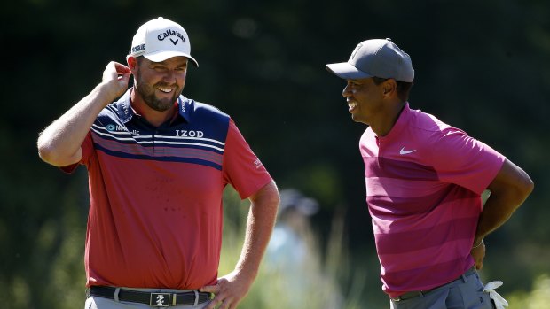 Contending: Tiger Woods (right) and Australia's Marc Leishman will both aim to be in the mix at this week's WGC event.