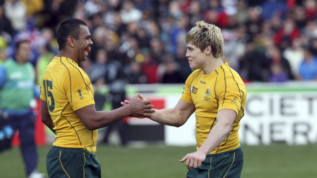 Amigos: Kurtley Beale and James O'Connor at the 2011 Rugby World Cup in New Zealand. 