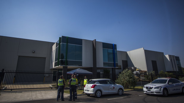 A suspected toxic factory site in Craigieburn is being watched by security 24 hours a day.