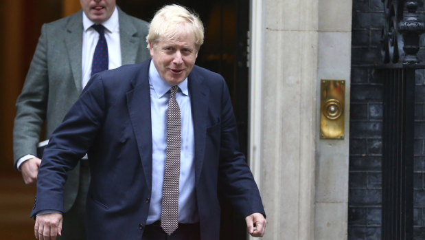 Britain's Prime Minister Boris Johnson leaves 10 Downing Street.