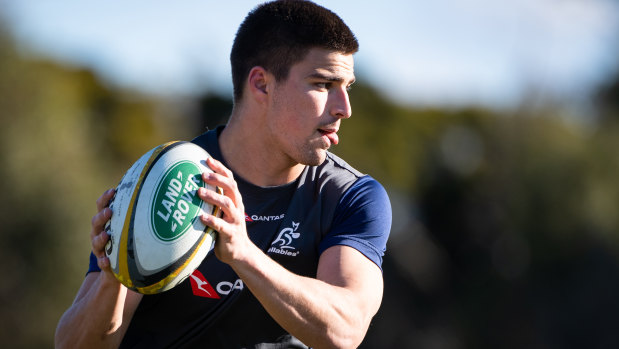 Deep end: Jack Maddocks is in line for a Wallabies debut against New Zealand.