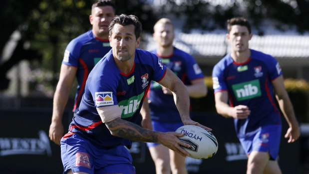 Guiding hand: The return of Mitchell Pearce makes the Knights a different proposition.
