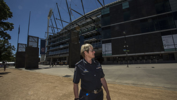 Assistant Commission Deb Abbott at the MCG on Sunday.