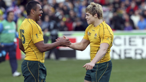 Amigos: Kurtley Beale and James O'Connor at the 2011 Rugby World Cup in New Zealand. 