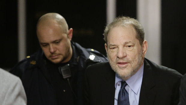 Harvey Weinstein leaves his trial on charges of rape on Tuesday.