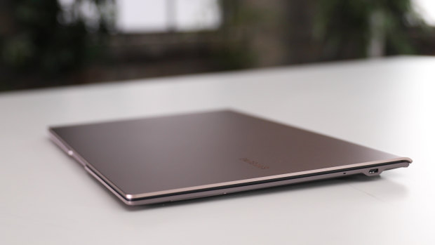 The Galaxy Book S has a single USB-C port, so you'll want a dock at your desktop.
