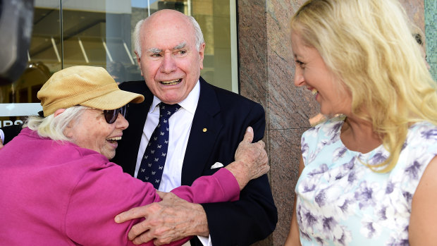 John Howard - campaigning in Penrith - says Lindsay is a "microcosm" of Australia.