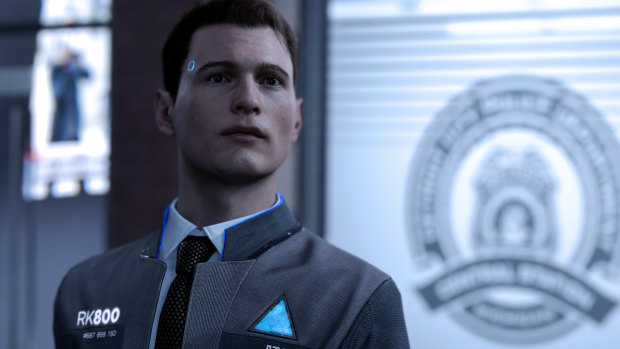 Connor is a police android specifically designed to hunt robots that have developed feelings.