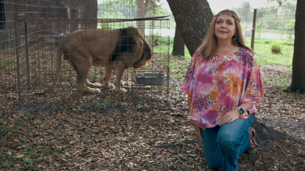 Carole Baskin as she appears in Tiger King. 