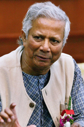 Nobel Peace laureate Muhammad Yunus .