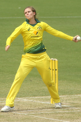 Top honour: Aussie bowler Jess Jonassen was named player of the series.