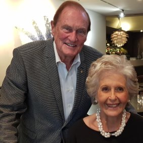 Pete Smith with wife Jackie at Smith's 80th birthday in January 2020.
