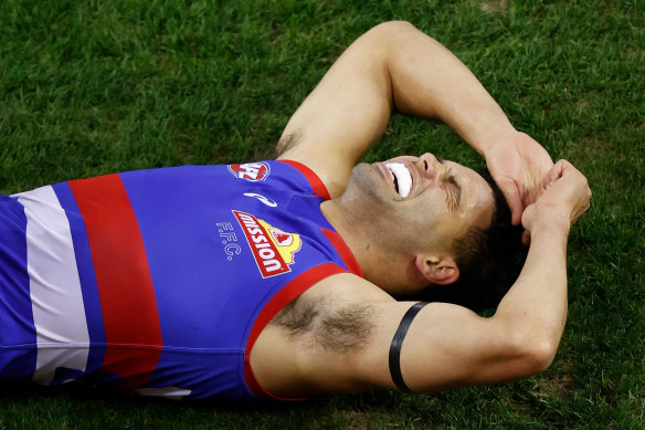 An injured Jason Johannisen.