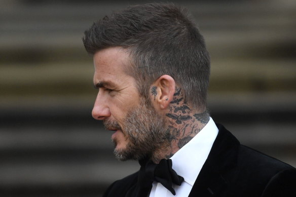 David Beckham was spotted on the way to a tattoo parlour.