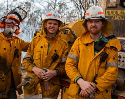 Queensland Rural Fire Service volunteers. 