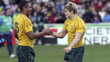 Amigos: Kurtley Beale and James O'Connor at the 2011 Rugby World Cup in New Zealand. 