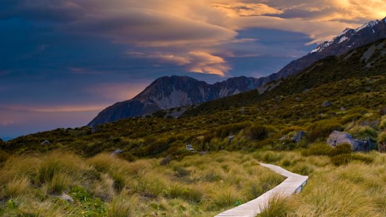 Mount Cook National Park in New Zealand.