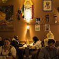 Cosy gatherings in the dining room at Ras Dashen.