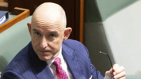 Shadow assistant treasurer Stuart Robert in parliament on Thursday.