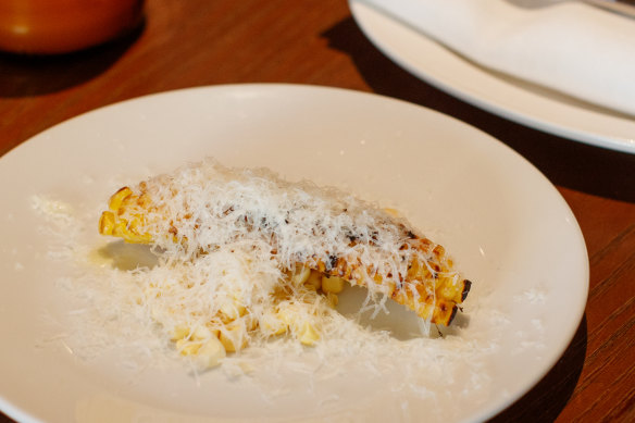 The corn ribs are a signature dish at Firepop, where they feature hand-churned yoghurt butter. 