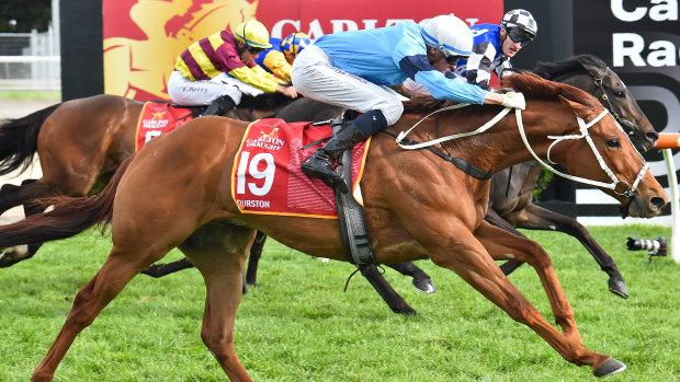 Emergency Durston swoops to Caulfield Cup triumph
