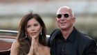 Newly married Lauren Sanchez Bezos and Jeff Bezos depart from the Aman hotel during wedding celebrations in Venice. 