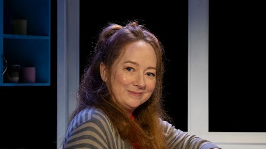 Mandy McElhinney, here on set,  was drawn to the love and strength in the play.