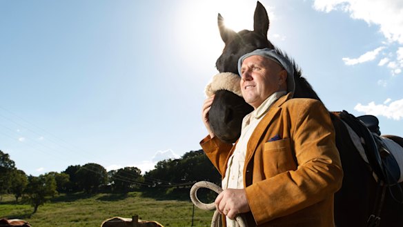Niall Coburn with Bundy. Niall is a former senior investigator at ASIC who is setting up to breed polo ponies. 