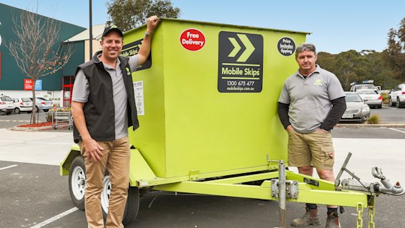 Managing director of Mobile Skips, Jacob Spencer (left), says this will be the busiest week of the year.