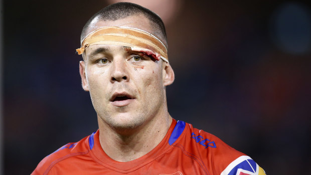 Damaging: Newcastle and NSW prop David Klemmer could be sidelined for some time.