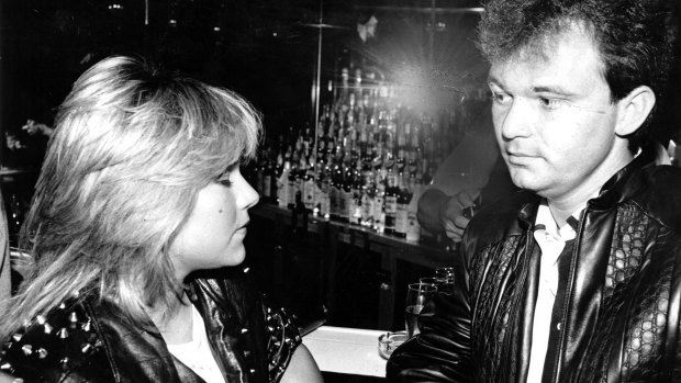 Peter Foster with British model Samantha Fox.