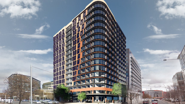 An artist's impression of the 16-storey development at 9 Moore Street. 