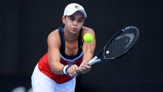 One to go: Ashleigh Barty will be aiming to go one better than last year's runner-up finish when she contests the final of the Sydney International.