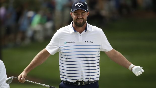 Following suit: Marc Leishman is a genuine contender to pull on the green jacket this year, after playing with Adam Scott during his Masters breakthrough.
