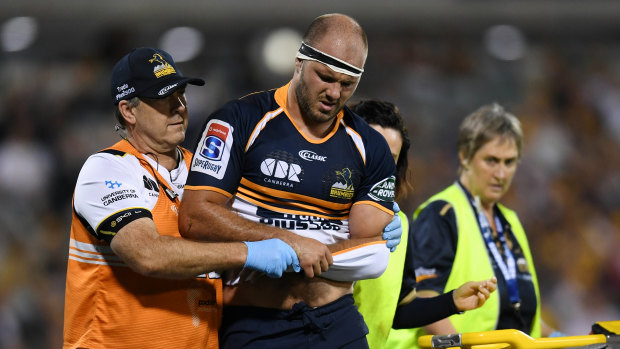 Lachlan McCaffrey was injured in the Brumbies' clash against the Reds.