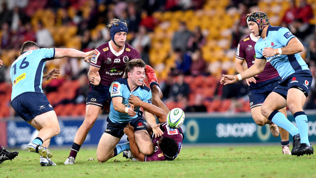 Waratahs five-eighth Will Harrison in action against the Reds in round one last year. 