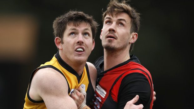 Michael Hartley playing for the club's VFL team.